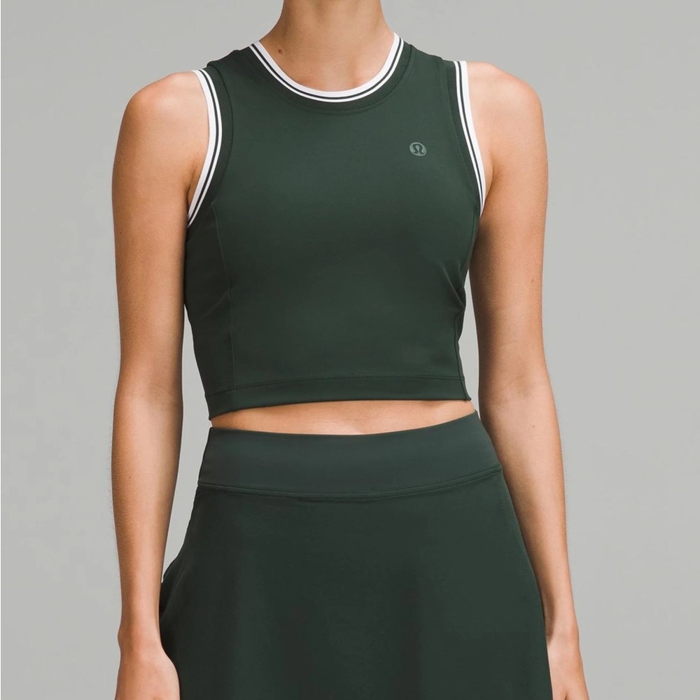 Lululemon Green Collegiate Scoop Neck Tennis Tank Top